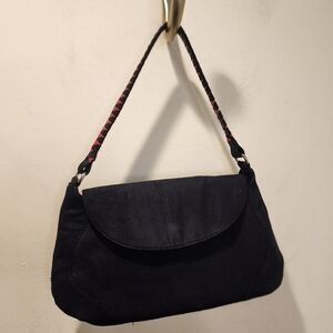 Victoria Secret Black Faux suede purse